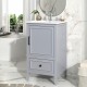 20 Inch  Bathroom Vanity with Sink, Bathroom Cabinet with A Door, Door Shelf Storage and Adiustable Foot Pads, A Drawer, Grey (Other Color: N725P192821B)