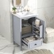 20 Inch  Bathroom Vanity with Sink, Bathroom Cabinet with A Door, Door Shelf Storage and Adiustable Foot Pads, A Drawer, Grey (Other Color: N725P192821B)