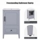 20 Inch  Bathroom Vanity with Sink, Bathroom Cabinet with A Door, Door Shelf Storage and Adiustable Foot Pads, A Drawer, Grey (Other Color: N725P192821B)