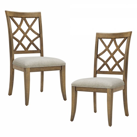 Wooden Frame Upholstered Dining Chairs set of 2,Mid Century Retro Chairs Comfor Kitchen Chairs for Living Room,Restaurant,Whithe OAK Color