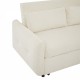 57.48 Inch  Pull-out Sofa Bed Convertible Couch 2 Seat Loveseat Sofa Modern Sleeper Sofa with Two Throw Pillows and USB Ports for Living Room, Beige(Old Sku:WF317760AAA)