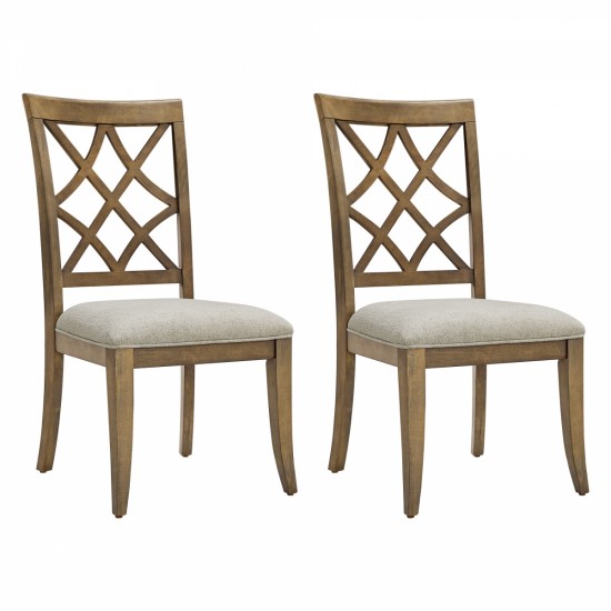 Wooden Frame Upholstered Dining Chairs set of 2,Mid Century Retro Chairs Comfor Kitchen Chairs for Living Room,Restaurant,Whithe OAK Color