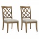 Wooden Frame Upholstered Dining Chairs set of 2,Mid Century Retro Chairs Comfor Kitchen Chairs for Living Room,Restaurant,Whithe OAK Color