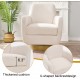 360 degree rotation armchair cotton linen skin friendly fabric ergonomic design living room chair Bedroom chair Living room chair suitable for indoor home