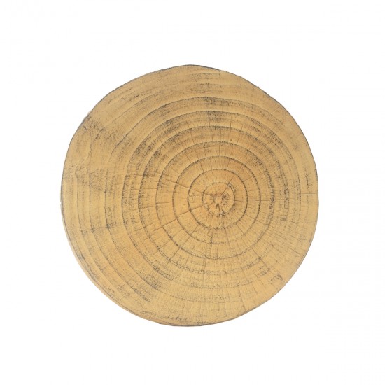 MGO Hollow Side Table, Wood-like texture, Natural Color