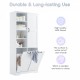 Bathroom Storage Cabinet with Doors and Drawers, Tilt-Out Laundry Hamper, Multiple Storage Space, Freestanding Style, Open Shelve, Adjustable Shelf, White (Old Sku:WF530560AAK)