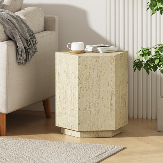 MGO Hexagonal Archaistic Side Table