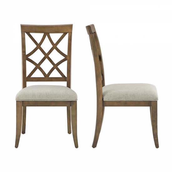 Wooden Frame Upholstered Dining Chairs set of 2,Mid Century Retro Chairs Comfor Kitchen Chairs for Living Room,Restaurant,Whithe OAK Color