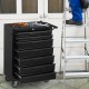 7-Drawer Rolling Tool Chest Cabinet, Large Capacity Metal  Tool Box with Wheels and Cylinder Locking, Roll Around Storage Organizer Tool Cart for Garage, Warehouse, Work Shop - Black