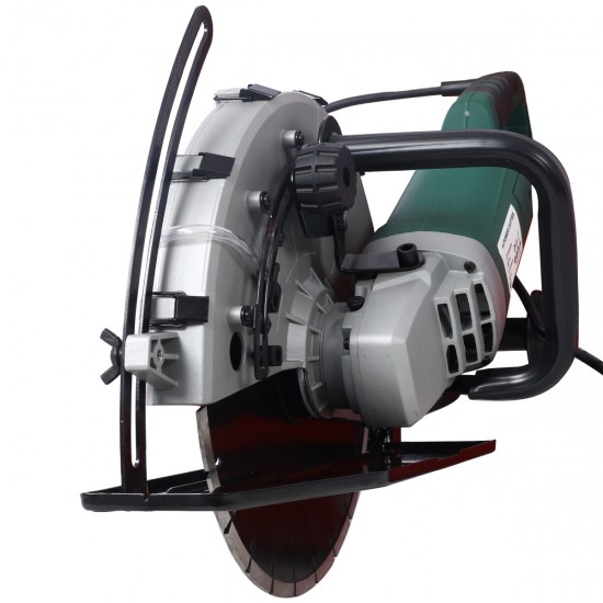 Portable 14 Inch  Wet/Dry Electric Corded Circular Concrete Saw/Power Angle Cutter 2600W w/Water Line & Guide Roller (With Blade)ETL certificate.