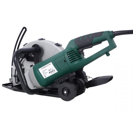 Portable 14 Inch  Wet/Dry Electric Corded Circular Concrete Saw/Power Angle Cutter 2600W w/Water Line & Guide Roller (With Blade)ETL certificate.