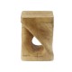 MGO Twist Shape Side Table, Wood-like texture, Natural Color