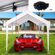 12x20ft Carport Replacement Canopy Cover, Waterproof & UV Protected Tarp with 76 Elastic Buckles Suit for Garage Shelter, Frame is Not Included,white