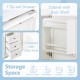 30 Inch  Bathroom Vanity with Sink, One Tip-out Drawer, Three Drawers, Door Shelf, Soft Closing Door, White