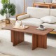 44.8 Inch Walnut Wood Grain MDF Coffee Table - Modern Luxury, Stable Triangular Support.The coffee table is made of medium density fiberboard material and is suitable for living rooms, bedrooms,etc.