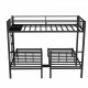 Twin over Twin & Twin Bunk Beds for 3, Twin XL over Twin & Twin Bunk Bed Metal Triple Bunk Bed, Black