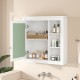 Bathroom Medicine Cabinet with Mirror, Wall Mounted Mirror Cabinet with Storage Organizer, Over the Toilet Storage White Storage Cabinet for Bathroom