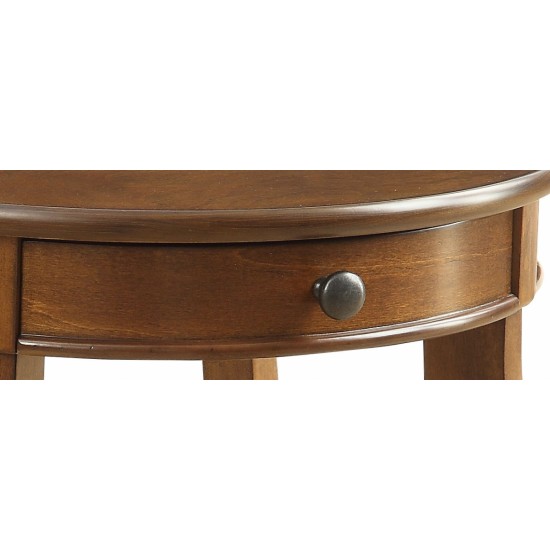 Alysa Walnut Finish Accent Table