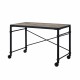 Oklarth Rustic Oak & Black Finish Writing Desk