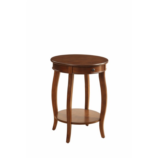 Alysa Walnut Finish Accent Table