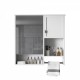 29'' x 28'' Modern Wall Mounted Bathroom Medicine Cabinet, Bathroom Wall Storage Cabinet with Mirror, Over the Toilet Space Saver Cabinet with Towels Bar