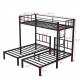 Twin over Twin & Twin Bunk Beds for 3, Twin XL over Twin & Twin Bunk Bed Metal Triple Bunk Bed, Black