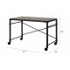 Oklarth Rustic Oak & Black Finish Writing Desk