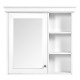 30'' x 28'' Bathroom Medicine Cabinet with Mirror, Wall Mounted Mirror Cabinet with Storage Organizer, Over the Toilet Storage White Storage Cabinet for Bathroom