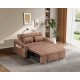 1 versatile foldable sofa bed in 3 lengths, modern sofa sofa sofa suede pull-out bed, adjustable back and with USB port and ashtray and swivel phone stand