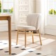 1 PC Wooden Frame Upholstered Shell Dining Chair,Modern Armless Chairs Comfor Kitchen Chairs for Living Room,Restaurant