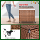 Laundry Hamper With Lid PE Rattan Powder Coating Frame Clothes Hampers with 02 Removable Bags, Wheels, 160L, Brown Color