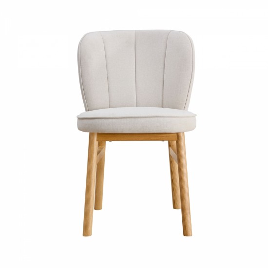 1 PC Wooden Frame Upholstered Shell Dining Chair,Modern Armless Chairs Comfor Kitchen Chairs for Living Room,Restaurant