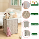 Laundry Hamper With Lid PE Rattan Powder Coating Frame Clothes Hampers with 01 Removable Bags, 100L, Gray Color