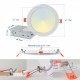 6.7 Inch LED Recessed Ceiling Lights, 12-Pack Ultra-Thin with Junction Box, 5 Color Temperature Options 2700K-5000K, 12W 1080LM Dimmable Canless Downlight, ETL Listed for Home and Commercial Use