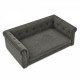 Elegant Rectangle Pet Bed for Medium and Large Dogs, Durable Elevated Dog Sofa Bed, Comfortable Dog Couch, Modern and Stylish Dog Sofa for Large Dogs,Dark grey