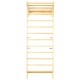 Wooden Swedish Ladder, Stall Bars Set for Physical Therapy & Gymnastics (with Adjustable Pull-up Bar)