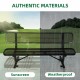 6 ft. Outdoor Steel Bench with Backrest in Black