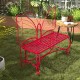 Butterfly Cast Metal Garden Bench, Outdoor Bench Patio Seat, Park Bench Outdoor Seating for Garden, Yard, Park, Entryway