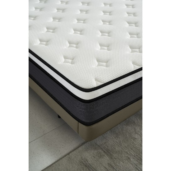 Hybrid 10 Inch Queen Mattress in a Box, Pillow Top Bed Cushion with Breathable and Hypoallergenic Design, Medium Firm for Lumbar Support