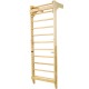 Wooden Swedish Ladder, Stall Bars Set for Physical Therapy & Gymnastics (with Adjustable Pull-up Bar)