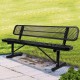 6 ft. Outdoor Steel Bench with Backrest in Black