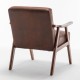 Accent Chair with Microfiber Upholstery and Solid Wood Frame, Classic Mid-Century Modern Living Room Furniture for Extra Seating, Light Brown