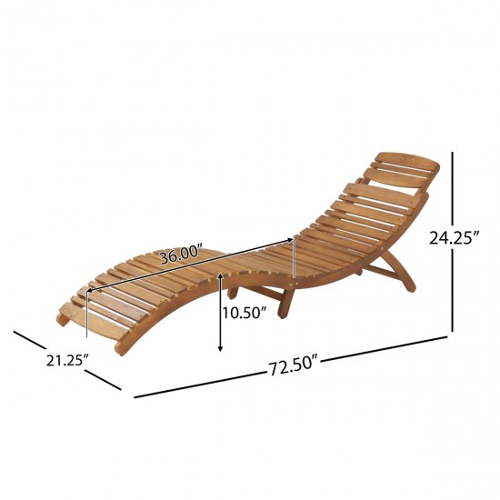 LAHAINA WOOD FOLDABLE CHAISE LOUNGE