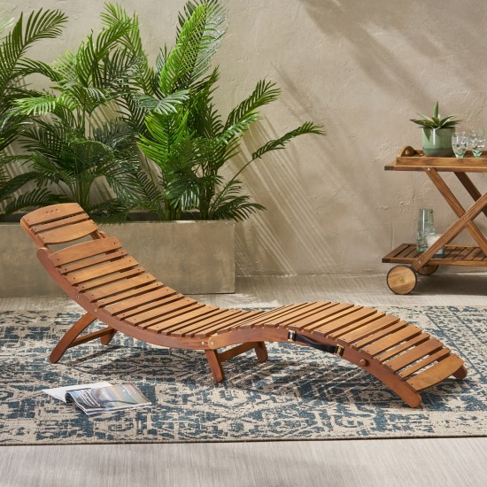 LAHAINA WOOD FOLDABLE CHAISE LOUNGE